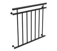 HAGO 24 | Balcón francés | Ventana | Barandilla de acero | 100 x 90 cm antracita | Barandilla de barandilla | Balcón Juliet | Barandilla | Balcón de salida | Ventana de barandilla