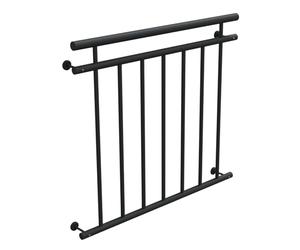 HAGO 24 | Balcón francés | Ventana | Barandilla de acero | 100 x 90 cm antracita | Barandilla de barandilla | Balcón Juliet | Barandilla | Balcón de salida | Ventana de barandilla