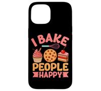 Hago a la Gente Happy Cupcake Cookie Joy Carcasa para iPhone 15