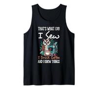 Hago, Coso, Bebo café y sé Que me encantan los búhos y los Animales Camiseta sin Mangas