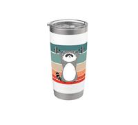 Hago ejercicio para poder comer basura, mapache, Trash Panda Vaso térmico de acero inoxidable de doble pared