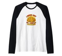 Hago Ejercicio para Poder Comer Galletas Divertido Camiseta Manga Raglan