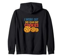Hago Ejercicio para Poder Comer Galletas Divertido Sudadera con Capucha