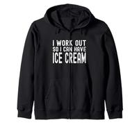 Hago Ejercicio para Poder Tomar Helado Sudadera con Capucha
