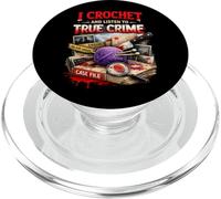 Hago Ganchillo y escucho True Crime Crocheters Craft Hobby PopSockets PopGrip para MagSafe