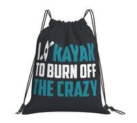 Hago Kayak Para Quemar La Locura. Mujer Hombre Bolsa De Deporte Plegable Bolsa De Gimnasio Ajustable Mochilas Deportiva Para Baloncesto Playa Senderismo