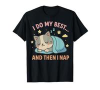 Hago lo mejor que puedo y luego tomo una siesta, Cute Cat Kawaii Cozy Camiseta