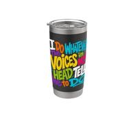 Hago lo que las voces en mi cabeza me dicen que haga sarcástico Vaso térmico de acero inoxidable de doble pared