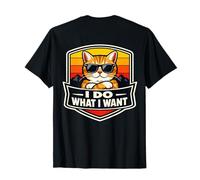Hago lo Que Quiero, Amante del dueño de un Gato, Divertido, Retro, Broma Vintage Camiseta