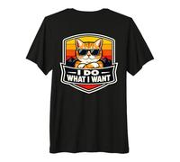 Hago lo Que Quiero, Amante del dueño de un Gato, Divertido, Retro, Broma Vintage Camiseta Premium