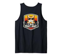 Hago lo Que Quiero, Amante del dueño de un Gato, Divertido, Retro, Broma Vintage Camiseta sin Mangas