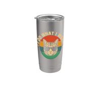 Hago lo que quiero con mi gato Vintage Cat Lover Vaso térmico de acero inoxidable de doble pared