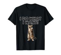 Hago lo Que Quiero Gato Dedo Medio Camiseta