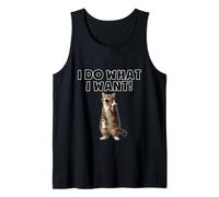 Hago lo Que Quiero Gato Dedo Medio Camiseta sin Mangas