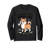 Hago lo Que Quiero - Shiba Life Retro Cartoon Dog Manga Larga