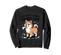 Hago lo Que Quiero - Shiba Life Retro Cartoon Dog Sudadera