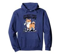 Hago lo Que Quiero - Shiba Life Retro Cartoon Dog Sudadera con Capucha
