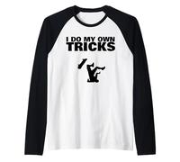 Hago mis Propios Trucos Skateboarding Camiseta Manga Raglan