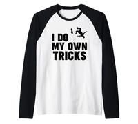 Hago mis Propios Trucos Skateboarding Camiseta Manga Raglan