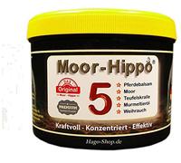 HAGO Moor-Hippo 5 - Pomada para caballos con páramo, garra del diablo, aceite de marmota e incienso, 500 ml (5 en 1), solo refrigerante y después mantiene el calor