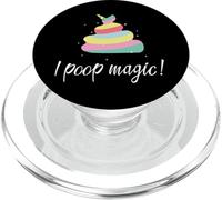 Hago popó Magic Unicorn Rainbow Poop PopSockets PopGrip para MagSafe