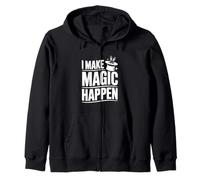 Hago Que la Magia suceda Un Mago Divertido para los Amantes de la Magia Sudadera con Capucha