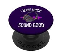 Hago Que la música suene Bien Funny Music Productor PopSockets PopGrip Adhesivo