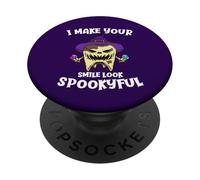 Hago Que tu Sonrisa se vea Espeluznante Diente de Monstruo Dentista PopSockets PopGrip Adhesivo