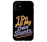 Hago todas mis propias acrobacias principalmente cayendo escobas Halloween Carcasa para iPhone 11