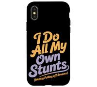 Hago todas mis propias acrobacias principalmente cayendo escobas Halloween Carcasa para iPhone X/XS
