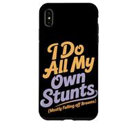 Hago todas mis propias acrobacias principalmente cayendo escobas Halloween Carcasa para iPhone XS Max