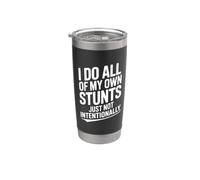 Hago todas mis propias acrobacias simplemente no intencionalmente humor Vaso térmico de acero inoxidable de doble pared