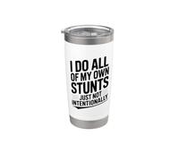 Hago todas mis propias acrobacias simplemente no intencionalmente humor Vaso térmico de acero inoxidable de doble pared