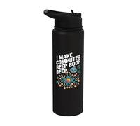 Hago un circuito de pitidos Beep Boop de computadora Stainless Steel Insulated Water Bottle