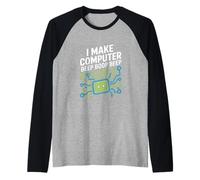 Hago un pitido de computadora Boop Beep Estilo de Ingeniero de Redes Camiseta Manga Raglan