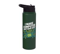 Hago un pitido de computadora Boop Beep estilo de ingeniero de redes Stainless Steel Insulated Water Bottle
