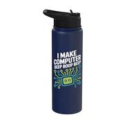 Hago un pitido de computadora Boop Beep estilo de ingeniero de redes Stainless Steel Insulated Water Bottle