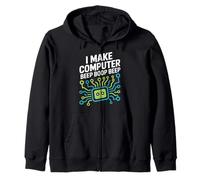 Hago un pitido de computadora Boop Beep Estilo de Ingeniero de Redes Sudadera con Capucha