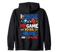 Hago una Pausa en mi Juego para Estar aquí Divertido Jugador Quote Controller Sudadera con Capucha