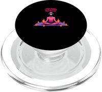 Hago yoga para quemar el flamenco loco Yoga divertido PopSockets PopGrip para MagSafe