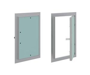 HAGO24 Trampilla 20x30 cm | Alta calidad puerta de inspección de aluminio y yeso | Resistente revestimiento de caja eléctrica | Trampilla de mantenimiento para revisiones, limpieza y acceso a tuberías