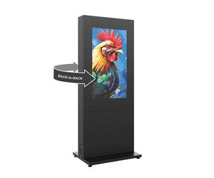 Hagor HP Kiosk 55" FS - B2B Carcasa para interiores para dos pantallas, una detrás de otra | formato vertical | tamaño de la pantalla: 2 × 55″.