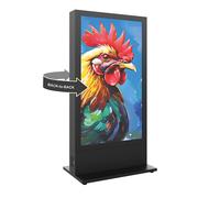 Hagor HP Kiosk 65" FS - B2B Carcasa para interiores para dos pantallas, una detrás de otra | formato vertical | tamaño de la pantalla: 2 × 65″.