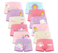 HAGOT 12 Packs Boxer niña Paquete Algodón, Braguitas Estilo Culotte Boxer, Calzoncillos para Niñas (4-6 años)