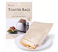 HAGOT 16pcs Bolsas Tostada, Tostadora Reutilizable Antiadherente, Resistente al Calor Tostar para Sándwich, Microondas, Parrilla (16.5 x 16cm)