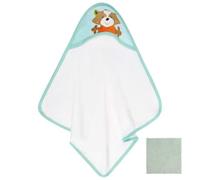 HAGOT Capa de Baño para Bebé Recién Nacido, Capa Baño Bebe con Capucha, Suave y Súper Absorbente, Toallas Bebe con Capucha de Animales para Recién Nacidos, Bebes y Niños Pequeños, 80x80 CM, Zorro