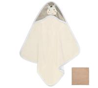 HAGOT Capa de Baño para Bebé Recién Nacido, Capa Baño Bebe con Capucha, Suave y Súper Absorbente, Toallas Bebe con Capucha de Animales para Recién Nacidos, Bebes y Niños Pequeños, 80x80 CM, Conejo