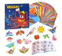 HAGOT Kit de Origami de Colores, 108 Hojas, 54 Patrones, con libro tutorial, Ideal para Origami, Pintura, Manualidades, Principiantes y Proyectos Creativos