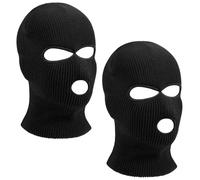 HAGOT Pasamontañas, 3-Agujeros / 2-Agujeros Pasamontañas, Balaclava, Punto de Invierno Cubierta Facial cálida, Gorro de Esquí para Ciclismo Deportes al Aire Libre