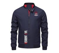 HAGRDBC Chaqueta universitaria hombre Survival Horror Fan, Chaqueta bomber cómoda para todas ocasiones, adecuada para senderismo, deporte y actividades al aire libre, classic(Navy Blue,3XL)